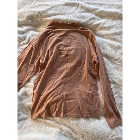 Everlane Women’s The Supima Form Funnel Neck Tee Blush Pink Long Sleeve Size L - Picture 6 of 7